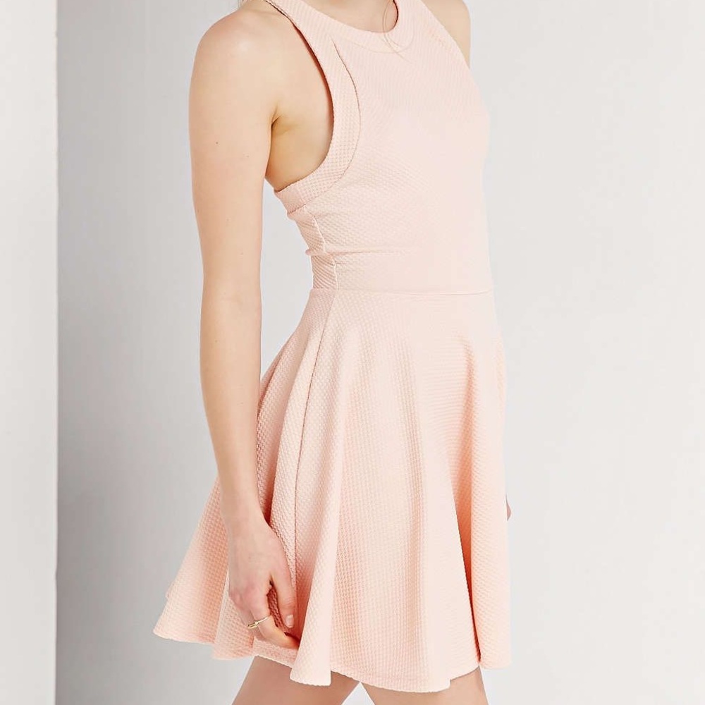 Pale pink fit and flare dress!